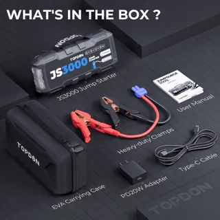 TOPDON JS3000 Accustarter 3000A Tot 9L Benzine 7L Diesel — miniatuur 8