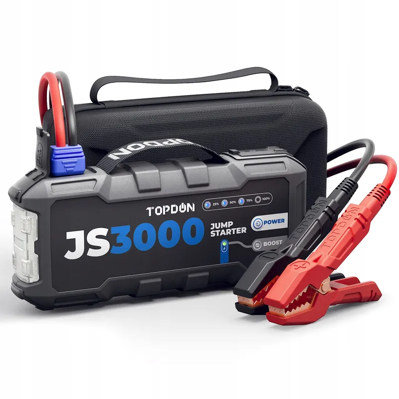 TOPDON JS3000 Accustarter 3000A Tot 9L Benzine 7L Diesel — foto 15