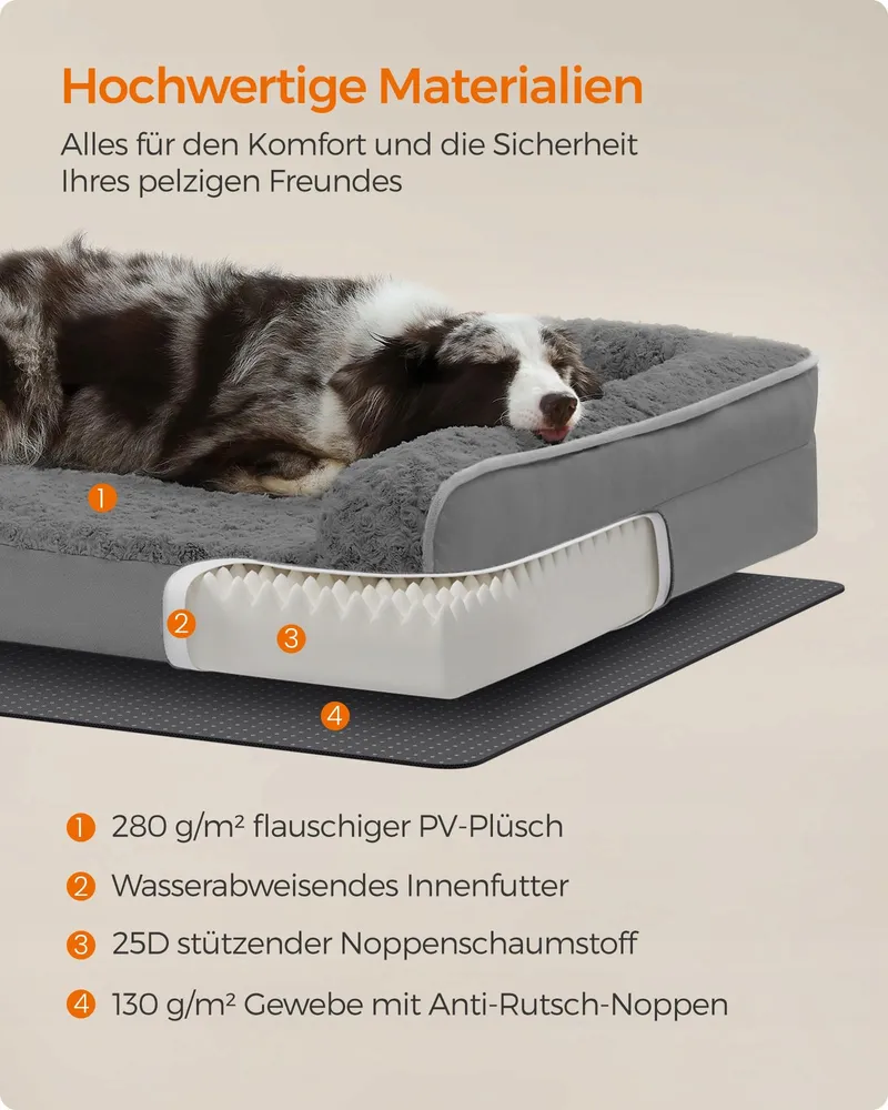 FEANDREA Orthopedisch Hondenbed Groot Waterdicht 106x81x18cm — foto 6