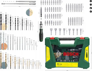 BOSCH V-Line Titanium Boren- En Bitset 91-delig Hout Steen Metaal — miniatuur 3