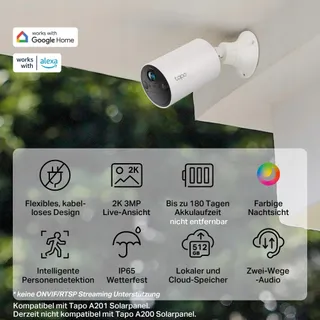 TAPO C410 Buitencamera met Accu MicroSD 6400mAh — miniatuur 2