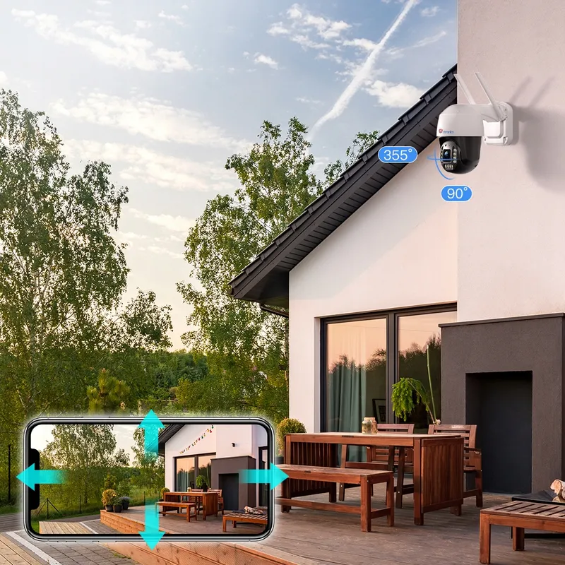 CTRONICS Bewakingscamera Buiten 4K 8MP WiFi PTZ Bewegingsdetectie IP66 — foto 12