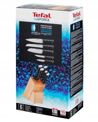 TEFAL Ice Force Messenblok Hout 5 Messen Roestvrij Staal — miniatuur 13