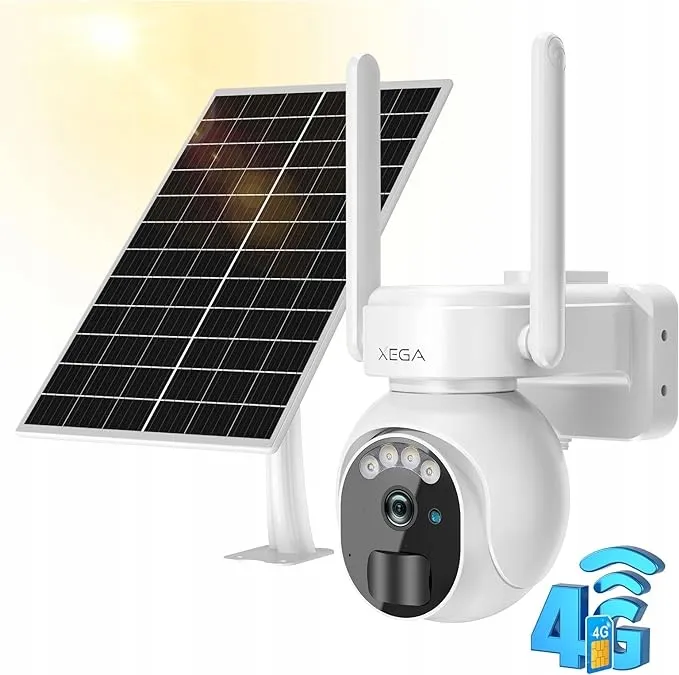 XEGA 4G LTE Bewakingscamera Buiten Solar Draadloos 2K HD 3MP PTZ — foto 7