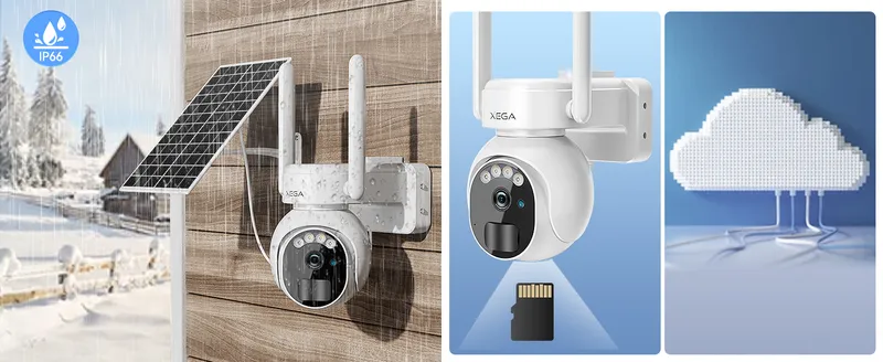 XEGA 4G LTE Bewakingscamera Buiten Solar Draadloos 2K HD 3MP PTZ — foto 14