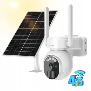 XEGA 4G LTE Bewakingscamera Buiten Solar Draadloos 2K HD 3MP PTZ — miniatuur 1