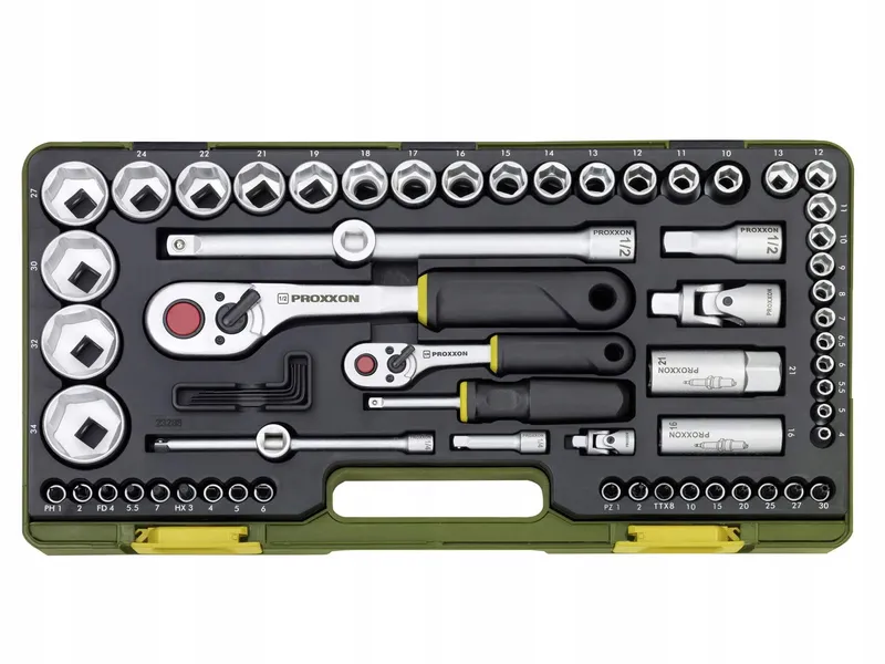 PROXXON Dopsleutelset 65-Delig Ratel Koffer — foto 6