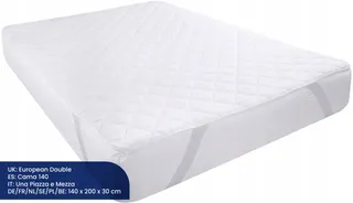 UTOPIA BEDDING Gewatteerde Matrasbeschermer 140x200cm Microvezel — miniatuur 2