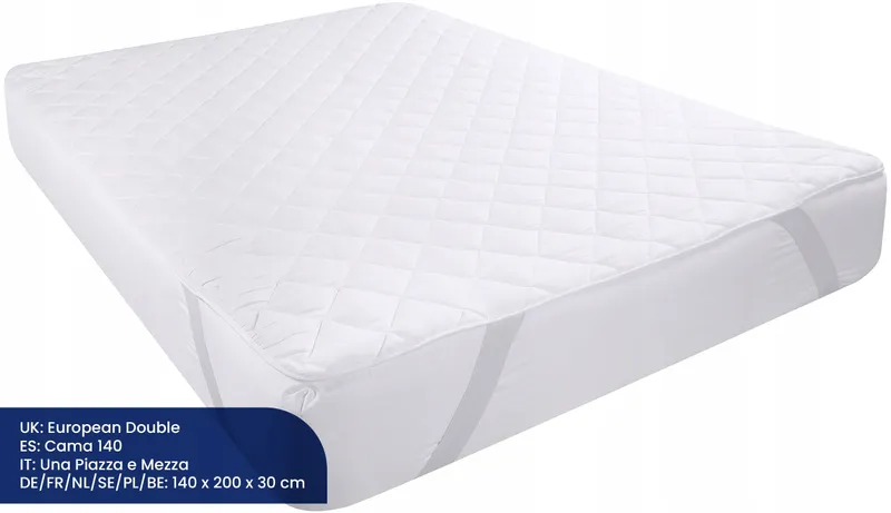 UTOPIA BEDDING Gewatteerde Matrasbeschermer 140x200cm Microvezel — foto 2