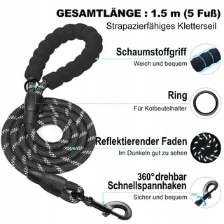 HAAPAW Hondentuig En Riem Set Verstelbaar Reflecterend — miniatuur 2