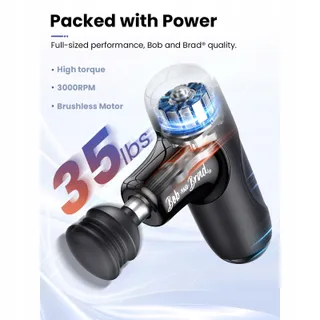 BOB AND BRAD Q2 Mini Massagepistool Zakformaat Spierherstel Zwart — miniatuur 3