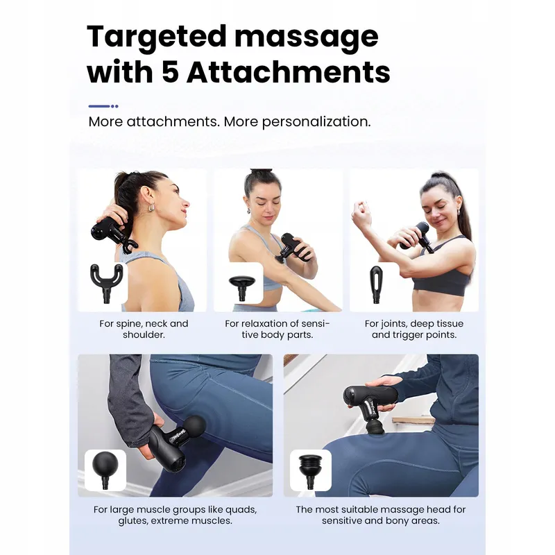 BOB AND BRAD Q2 Mini Massagepistool Zakformaat Spierherstel Zwart — foto 8