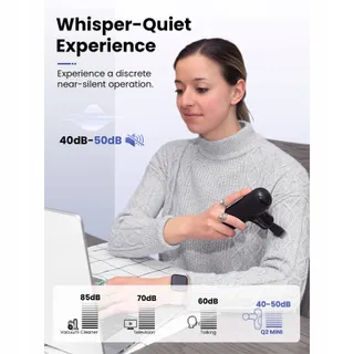 BOB AND BRAD Q2 Mini Massagepistool Zakformaat Spierherstel Zwart — miniatuur 5