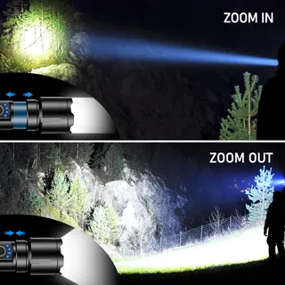 BLUKAR LED Zaklamp 20000 Lumen IP67 Waterdicht 5 Modi Zoom — miniatuur 3