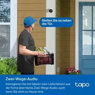 TAPO C410 Buitencamera 2K 2-Pack Accu Persoonsdetectie — miniatuur 7