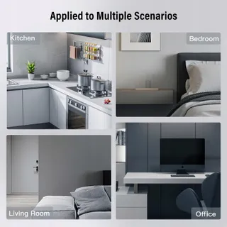 BSEED Dubbel Schuko Stopcontact USB Type C Snelladen Zwart Glas — miniatuur 6