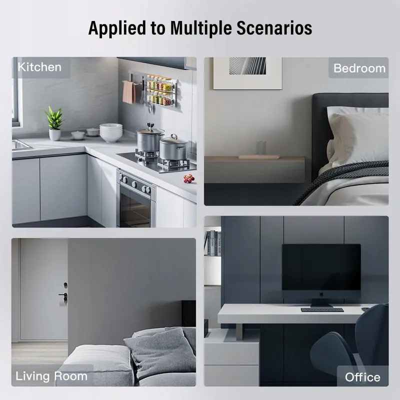 BSEED Dubbel Schuko Stopcontact USB Type C Snelladen Zwart Glas — foto 6