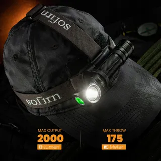 SOFIRN HS40 LED Hoofdlamp 2000 Lumen IPX8 Waterdicht — miniatuur 2