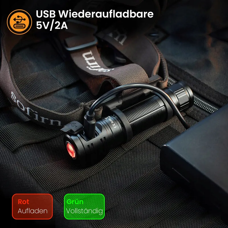 SOFIRN HS40 LED Hoofdlamp 2000 Lumen IPX8 Waterdicht — foto 5