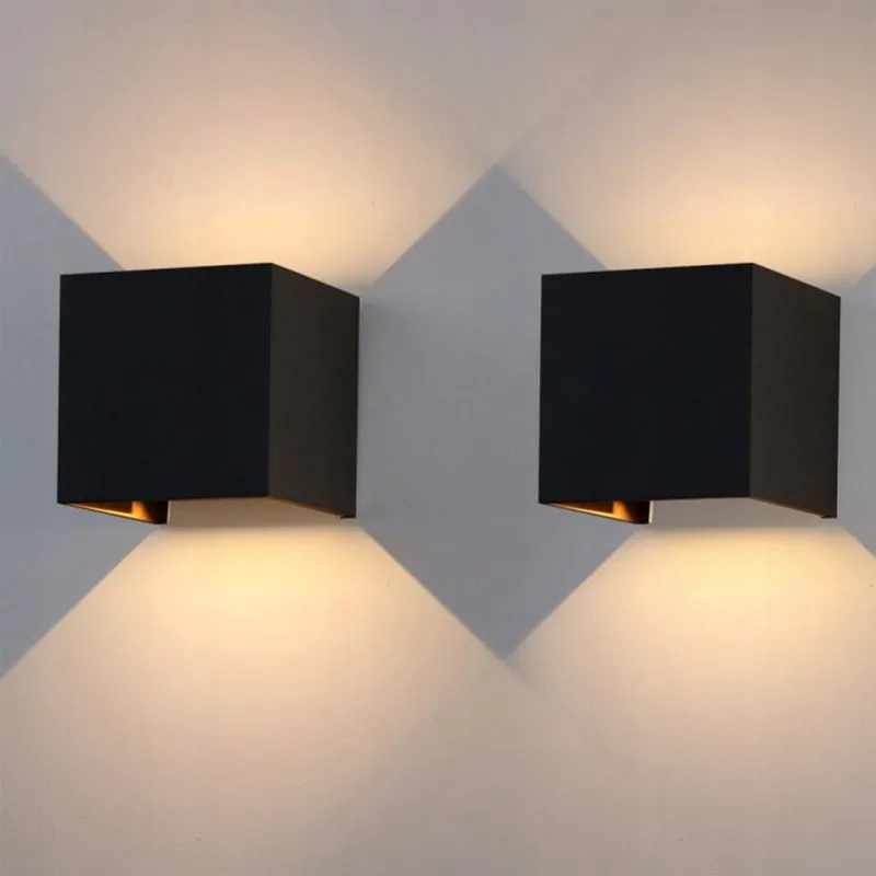 KLIGHTEN 2x LED Wandlamp Binnen Buiten 12W IP65 Warm Wit — foto 1
