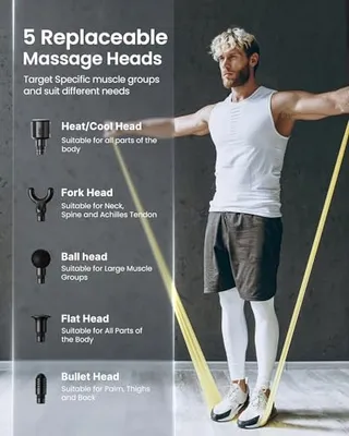 RENPHO Massagepistool Met Warmte En Koude Functie Spierontspanning — miniatuur 9