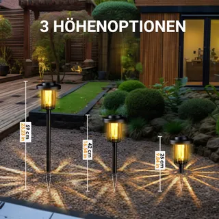 SOLPEX Solar LED Lampen 6 Stuks Tuin Terras Pad Warmwit — miniatuur 6