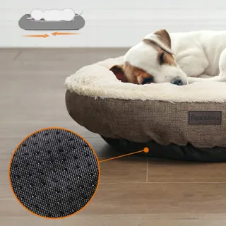 FEANDREA Donut Mand Voor Hond Kat Rond 55cm Bruin — miniatuur 5