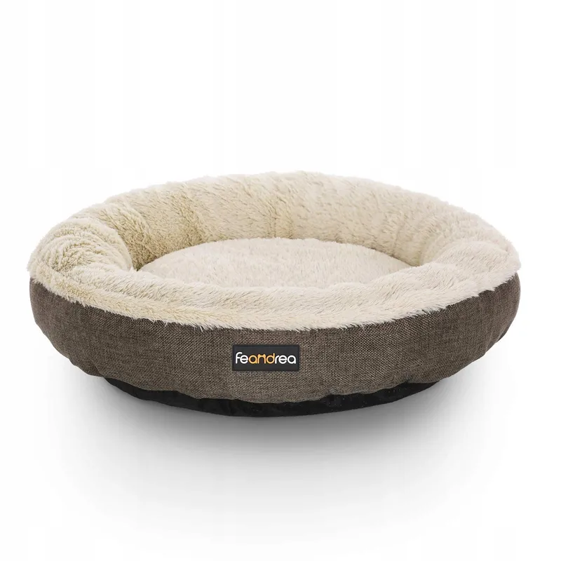 FEANDREA Donut Mand Voor Hond Kat Rond 55cm Bruin — foto 1