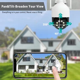 DEKCO Draaibare Bewakingscamera Buiten Automatisch Volgen 2 Stuks — miniatuur 4