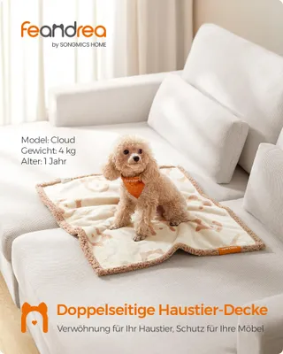 FEANDREA Waterdichte Deken Voor Hond En Kat 73x63cm Beige — miniatuur 2