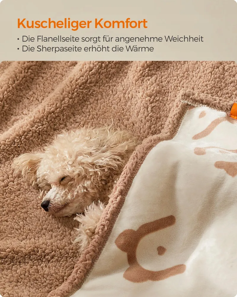 FEANDREA Waterdichte Deken Voor Hond En Kat 73x63cm Beige — foto 4