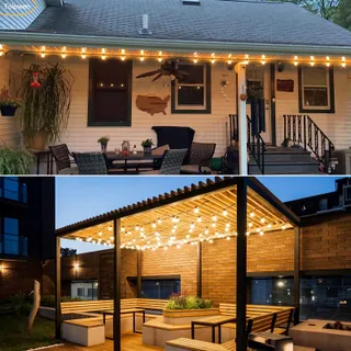 TOIPWEN LED Lichtsnoer 30M 52 Lampen G40 IP45 Tuin Terras — miniatuur 8