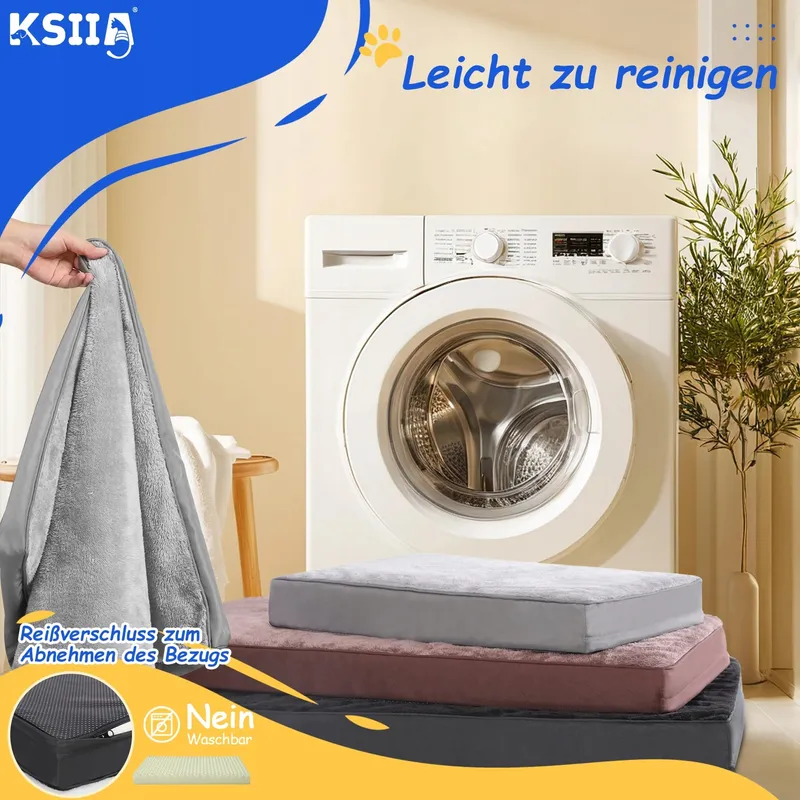 KSIIA Orthopedisch Hondenbed XXL Grijs 120x75x9cm — foto 5