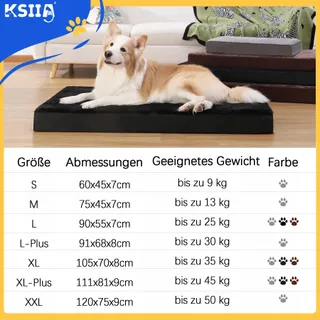 KSIIA Orthopedisch Hondenbed XXL Grijs 120x75x9cm — miniatuur 6
