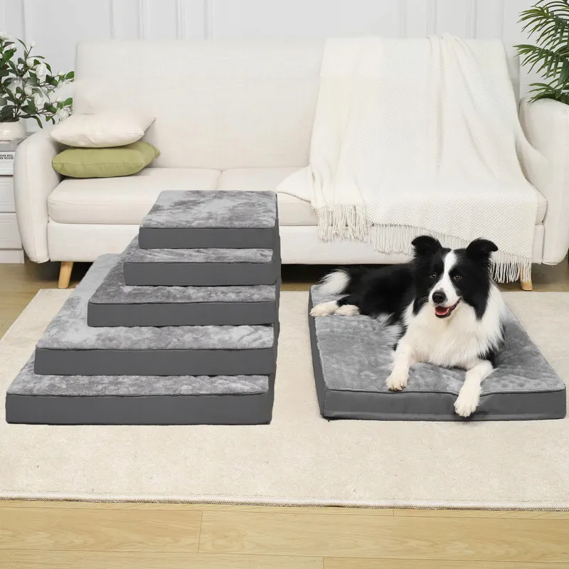 KSIIA Orthopedisch Hondenbed XXL Grijs 120x75x9cm — foto 9