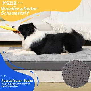 KSIIA Orthopedisch Hondenbed XXL Grijs 120x75x9cm — miniatuur 4