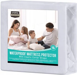UTOPIA BEDDING Waterdichte Matrasbeschermer 180x200cm 2 Stuks — miniatuur 2