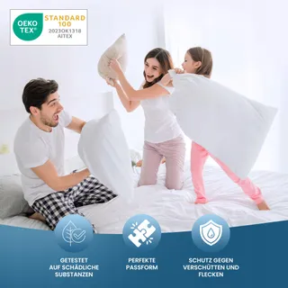 UTOPIA BEDDING Waterdichte Matrasbeschermer 180x200cm 2 Stuks — miniatuur 6