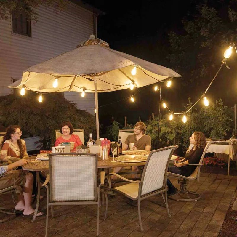 YUUCIO LED Lichtsnoer Buiten 18M 30+1 Lampen IP44 Tuin Terras — foto 6