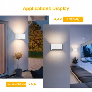 KLIGHTEN 24W LED Wandlamp Binnen Buiten IP65 Warmwit — miniatuur 5