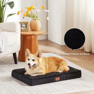 BEDSURE Orthopedisch Hondenbed Kleine Honden 76x51x7,6cm Zwart — miniatuur 8
