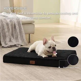 BEDSURE Orthopedisch Hondenbed Kleine Honden 76x51x7,6cm Zwart — miniatuur 5
