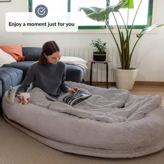 HUNDEBETT Mensenhondenbed XXL Comfortabel Grijs — miniatuur 4