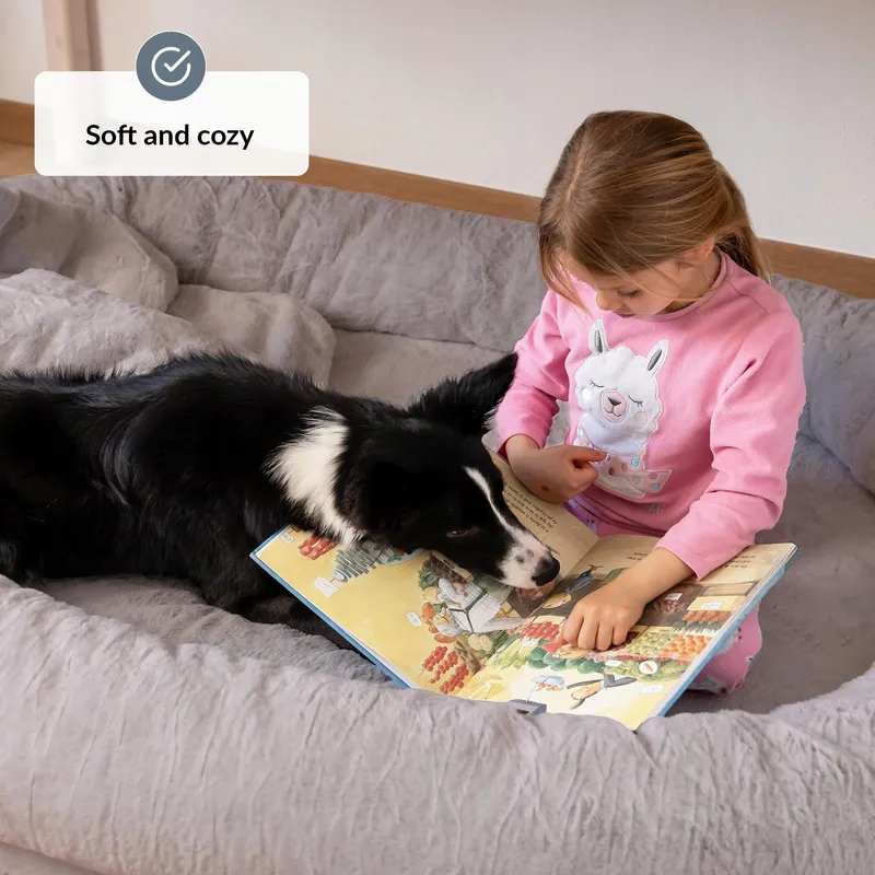 HUNDEBETT Mensenhondenbed XXL Comfortabel Grijs — foto 3