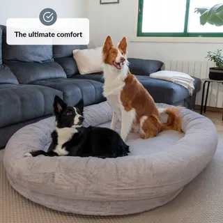HUNDEBETT Mensenhondenbed XXL Comfortabel Grijs — miniatuur 5