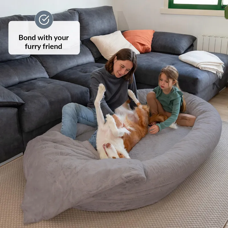 HUNDEBETT Mensenhondenbed XXL Comfortabel Grijs — foto 2