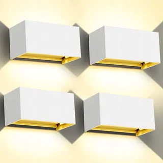KINGWEN 20W LED Wandlamp Binnen Buiten 4 Stuks 3000K — miniatuur 1