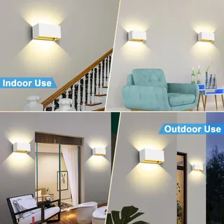 KINGWEN 20W LED Wandlamp Binnen Buiten 4 Stuks 3000K — miniatuur 7