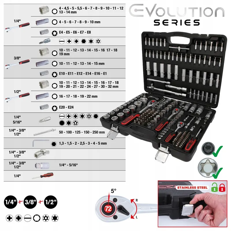 KS TOOLS 917.0779 Dopsleutelset 179-delig 1/4 3/8 1/2 — foto 2