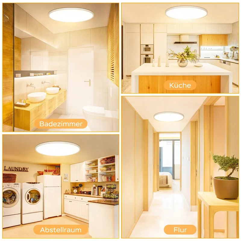 OUILA LED Plafondlamp Rond 36W 3000K 3600LM IP44 Keuken — foto 6